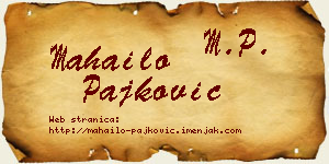 Mahailo Pajković vizit kartica